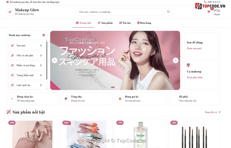bán,Website bán đồ dùng,make up